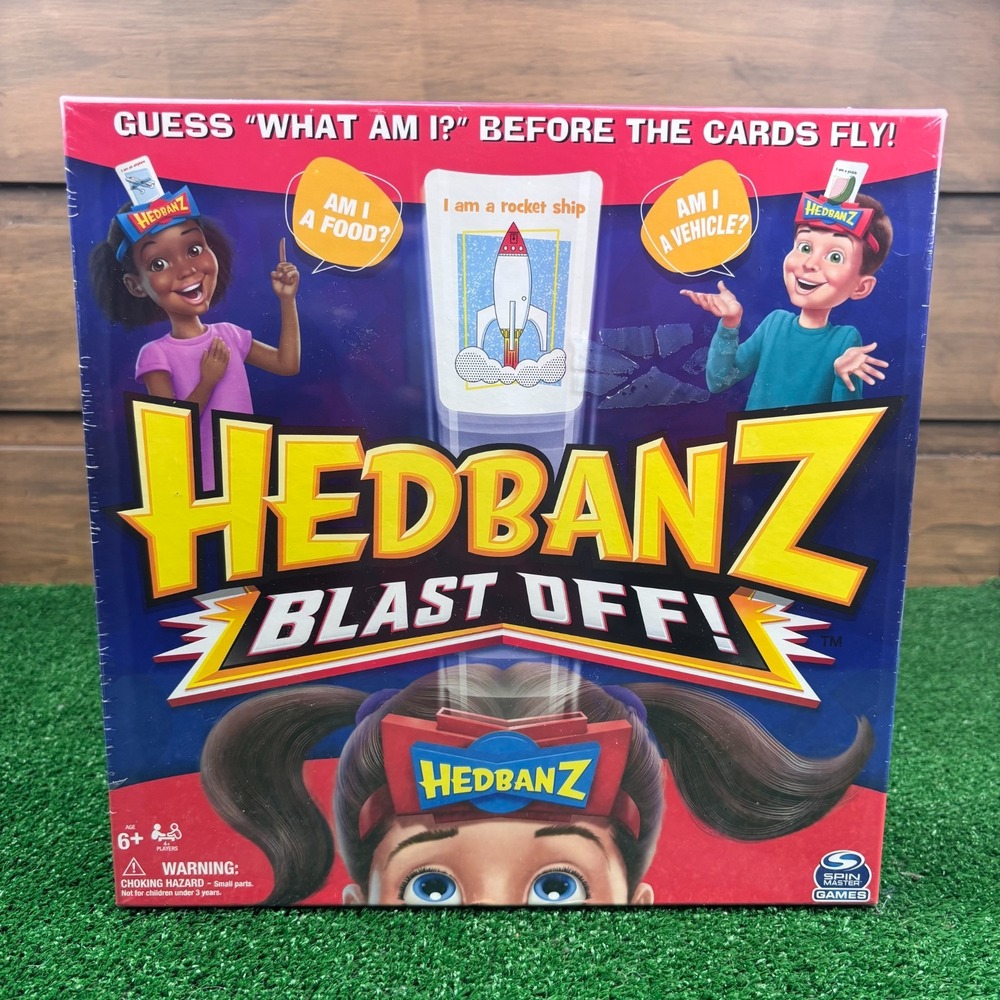 Spin Master Games Hedbanz Blast‎ Off! Headband Guessing Game 25 Bonus Cards 2021